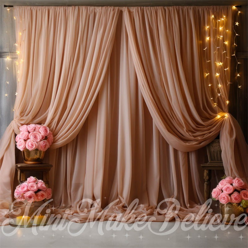 Kate Pink Curtain Backdrop Designed by Mini MakeBelieve - Kate Backdrop AU