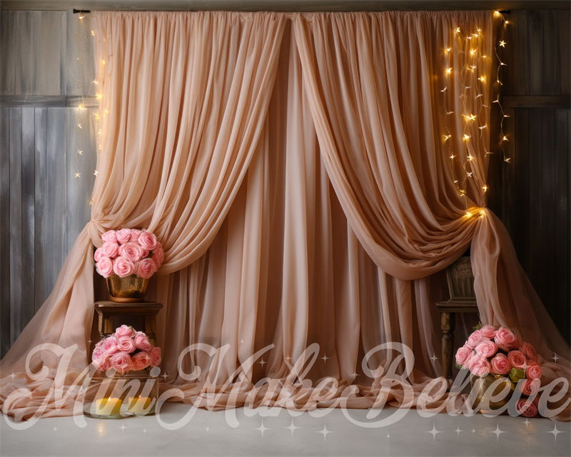 Kate Pink Curtain Backdrop Designed by Mini MakeBelieve - Kate Backdrop AU