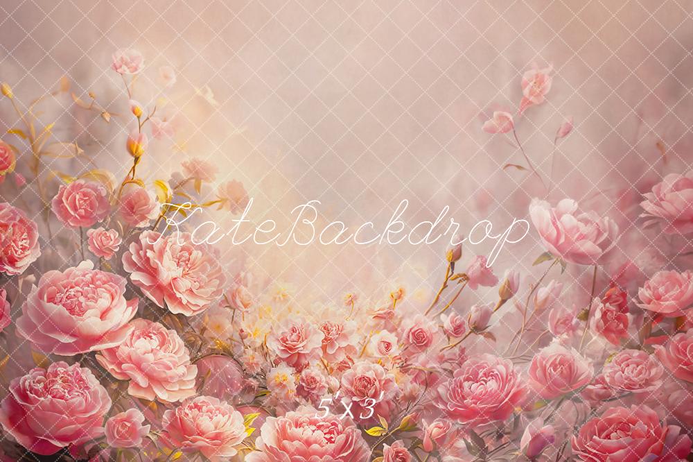 Kate Pink Flowers Fine Art Portrait Backdrop Designed by GQ - Kate Backdrop AU