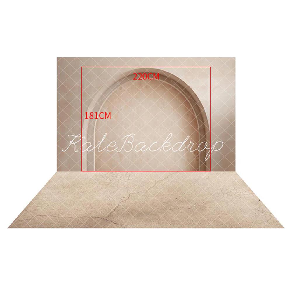 Kate Art Arch Wall Backdrop + Worn Cracked Terrazzo Floor for Photography - Kate Backdrop AU