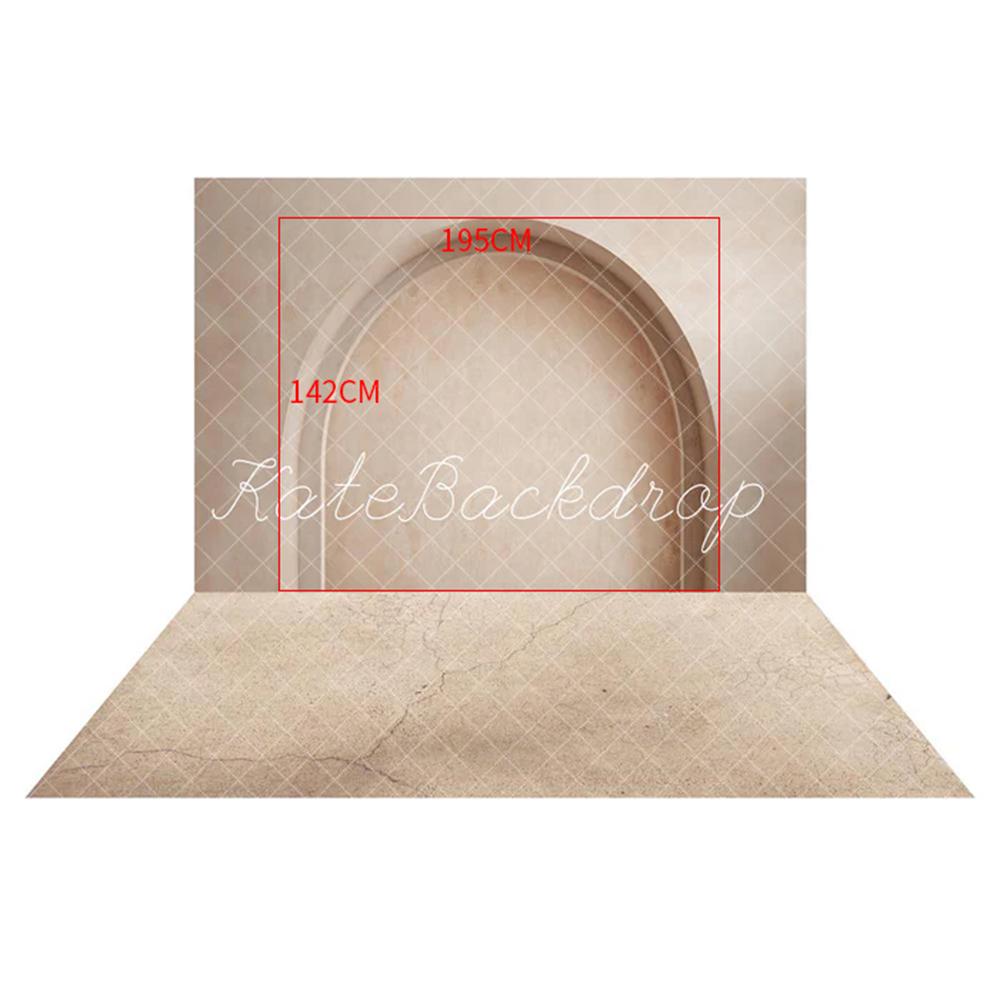Kate Art Arch Wall Backdrop + Worn Cracked Terrazzo Floor for Photography - Kate Backdrop AU