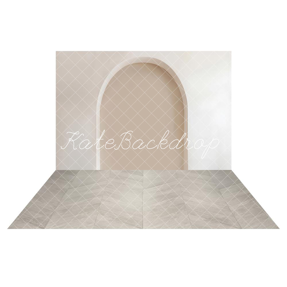 Kate White Art Arch Wall Backdrop+White Gray Floor for Photography