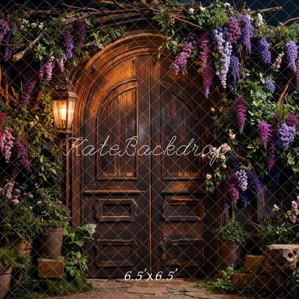 Kate Spring Wisteria Green Plant Metal Door Backdrop Designed by Chain Photography - Kate Backdrop AU