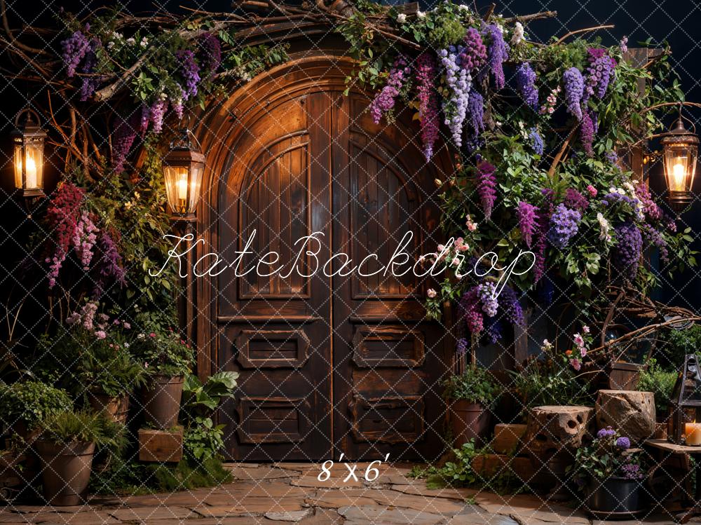 Kate Spring Wisteria Green Plant Metal Door Backdrop Designed by Chain Photography - Kate Backdrop AU