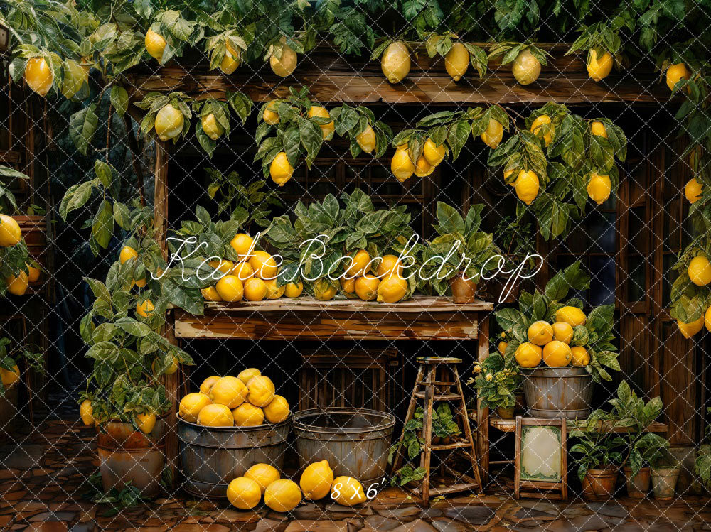Kate Spring Lemon Warehouse Backdrop Designed by Emetselch - Kate Backdrop AU