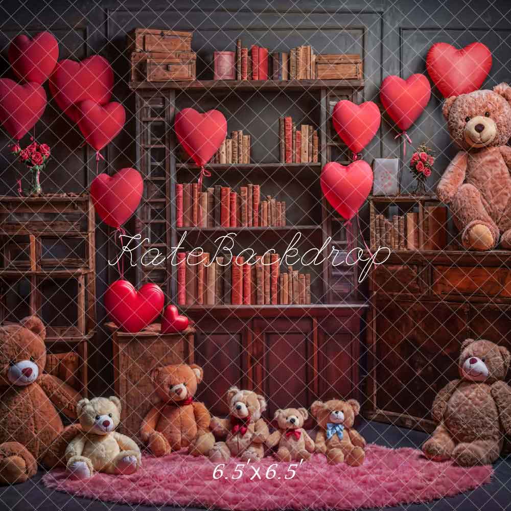 Kate Valentine's Day Bookshelf Backdrop Designed by Emetselch - Kate Backdrop AU