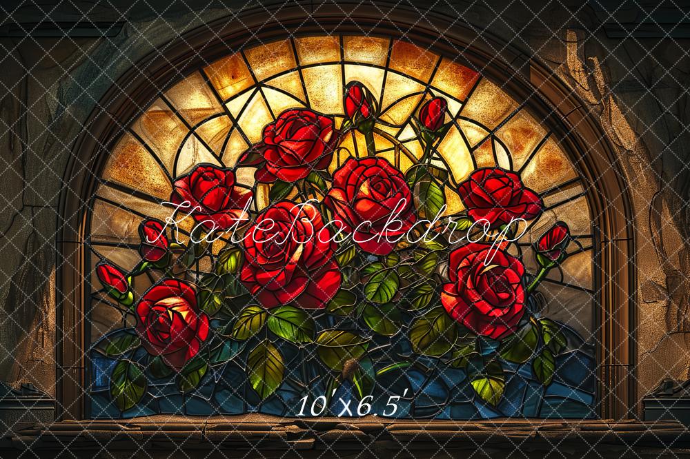 Kate Valentine's Day Rose Mural Backdrop Designed by Chain Photography - Kate Backdrop AU