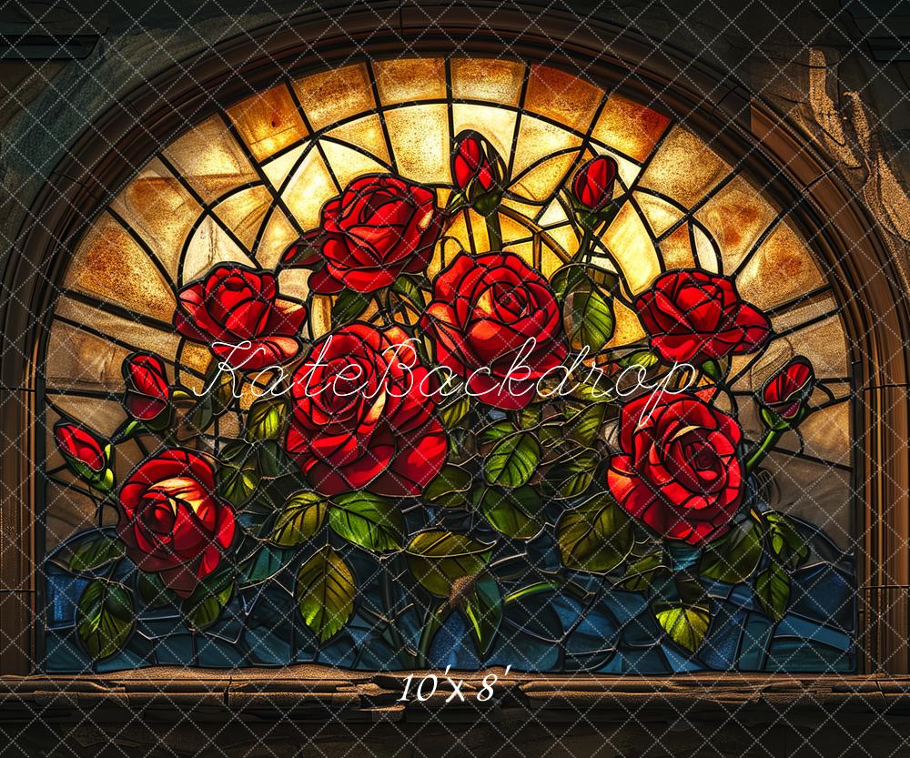 Kate Valentine's Day Rose Mural Backdrop Designed by Chain Photography - Kate Backdrop AU