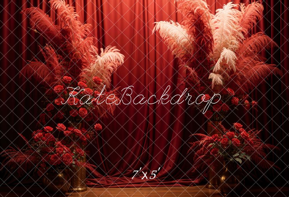 Kate Valentine's Day Red Rose Curtain Backdrop Designed by Chain Photography - Kate Backdrop AU