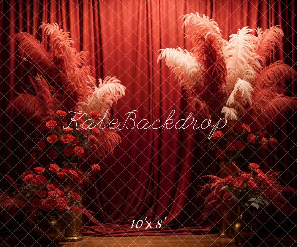 Kate Valentine's Day Red Rose Curtain Backdrop Designed by Chain Photography - Kate Backdrop AU