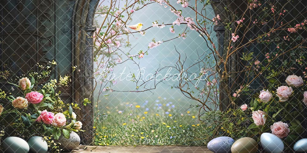 Kate Spring Easter Flowers Arch Backdrop Designed by Chain Photography - Kate Backdrop AU