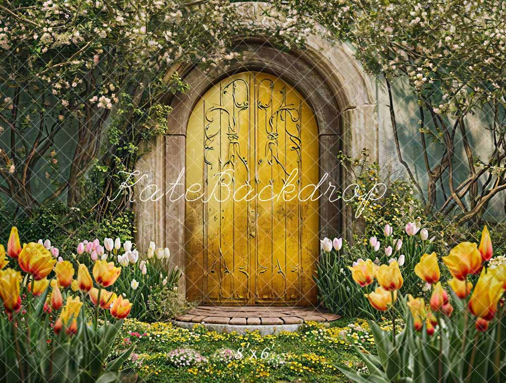 Kate Spring Flowers Arch Door Backdrop Designed by Chain Photography - Kate Backdrop AU