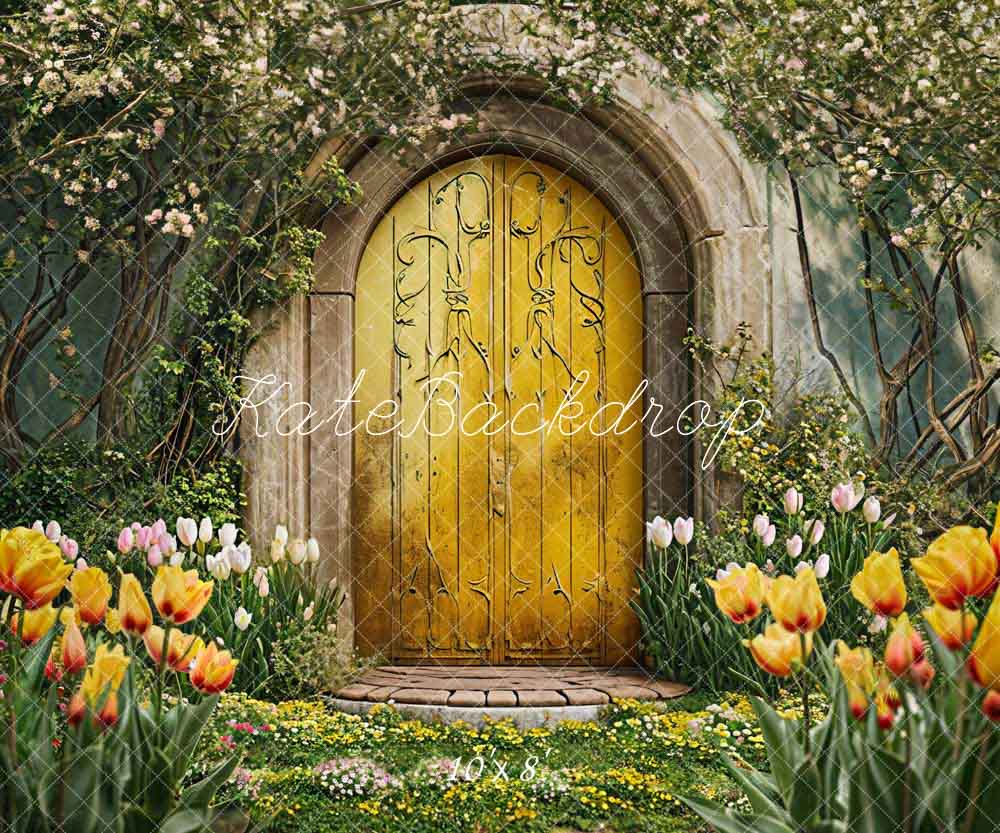 Kate Spring Flowers Arch Door Backdrop Designed by Chain Photography - Kate Backdrop AU