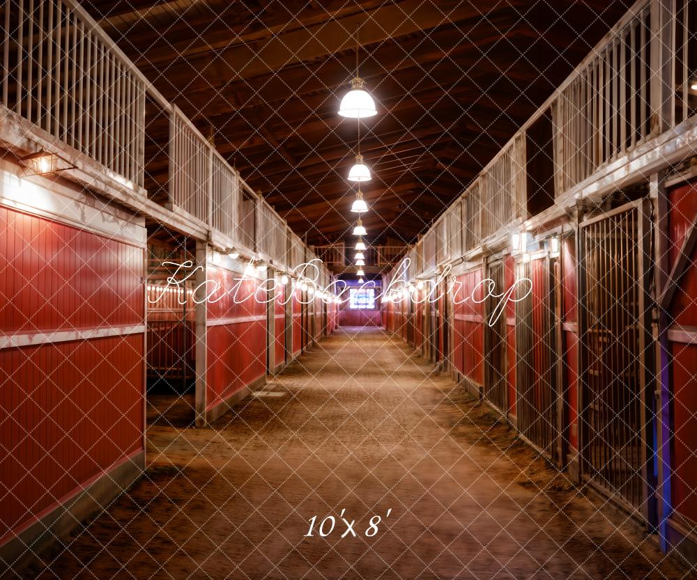 Kate Stable Interior Backdrop Designed by Chain Photography - Kate Backdrop AU