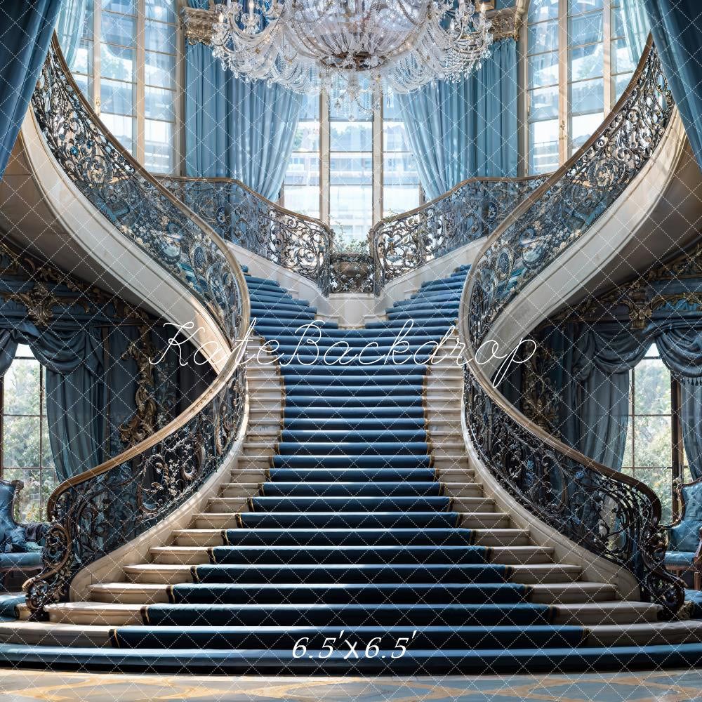 Kate European Blue Luxury Staircase Backdrop Designed by Chain Photography - Kate Backdrop AU