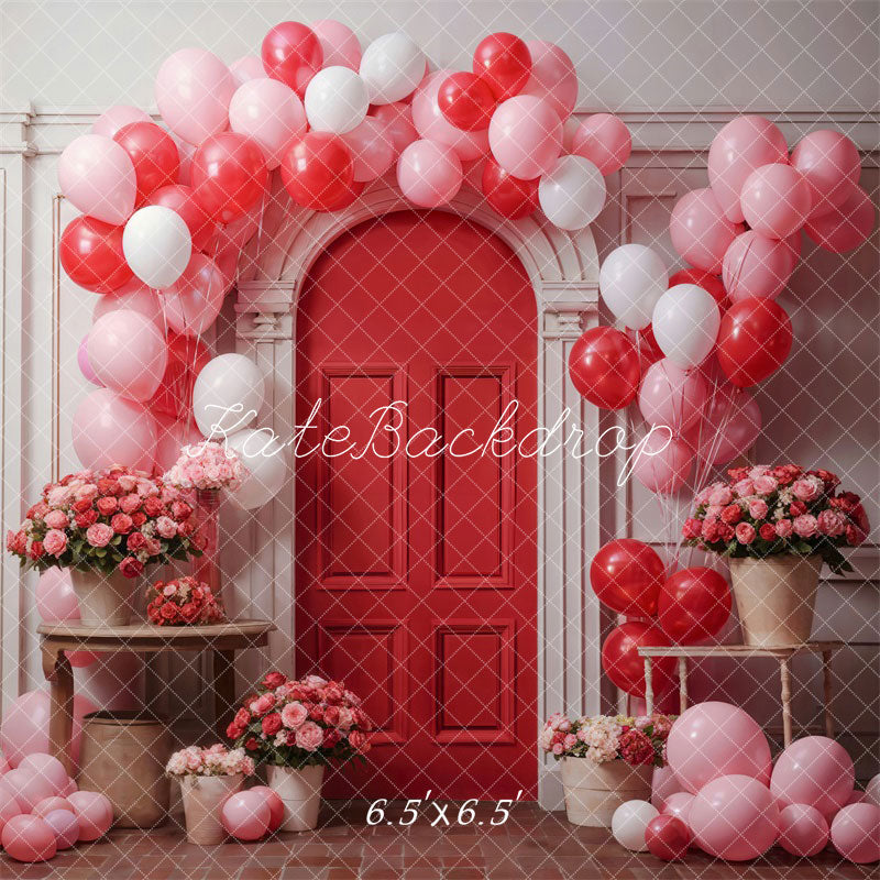 Kate Valentine's Day Flowers Balloon Arch Backdrop Designed by Chain Photography - Kate Backdrop AU