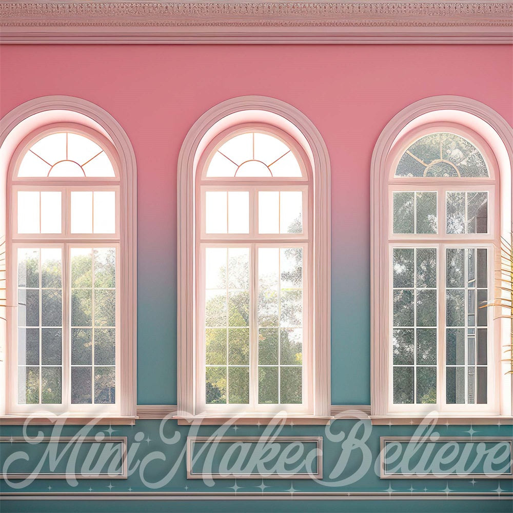 Kate Pink Blue Summer Interior Backdrop Designed by Mini MakeBelieve - Kate Backdrop AU