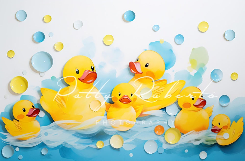 Kate Smash Bath Yellow Ducks Backdrop Designed by Patty Robertss - Kate Backdrop AU