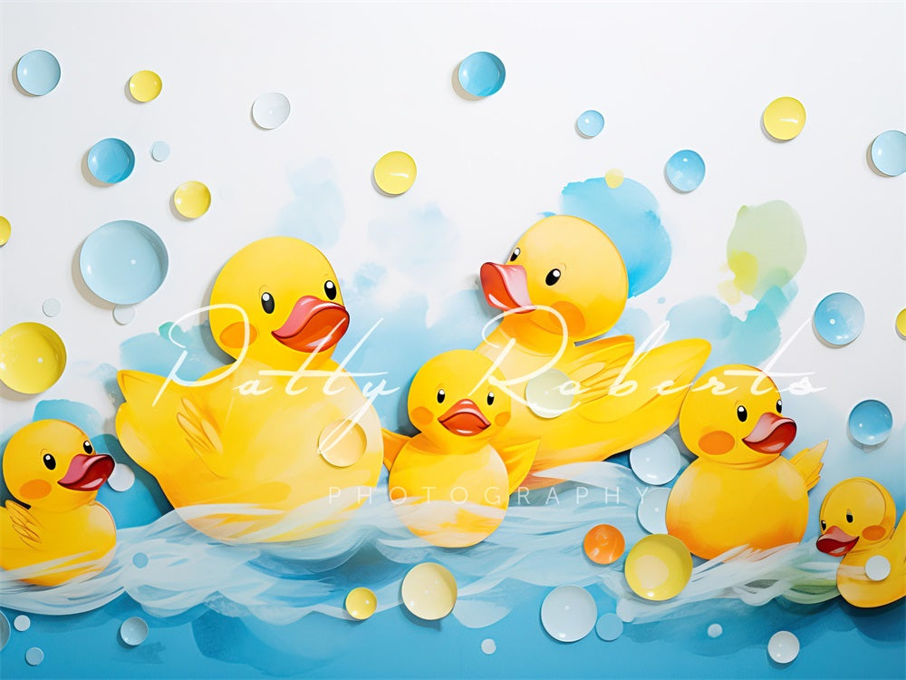 Kate Smash Bath Yellow Ducks Backdrop Designed by Patty Robertss - Kate Backdrop AU