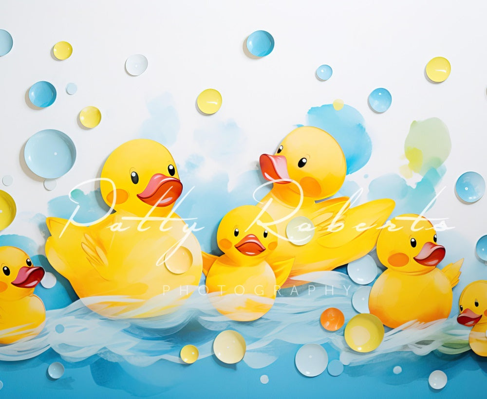 Kate Smash Bath Yellow Ducks Backdrop Designed by Patty Robertss - Kate Backdrop AU