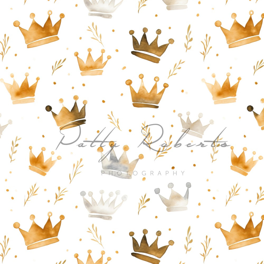 Kate Watercolor Crowns Backdrop Designed by Patty Robertss - Kate Backdrop AU