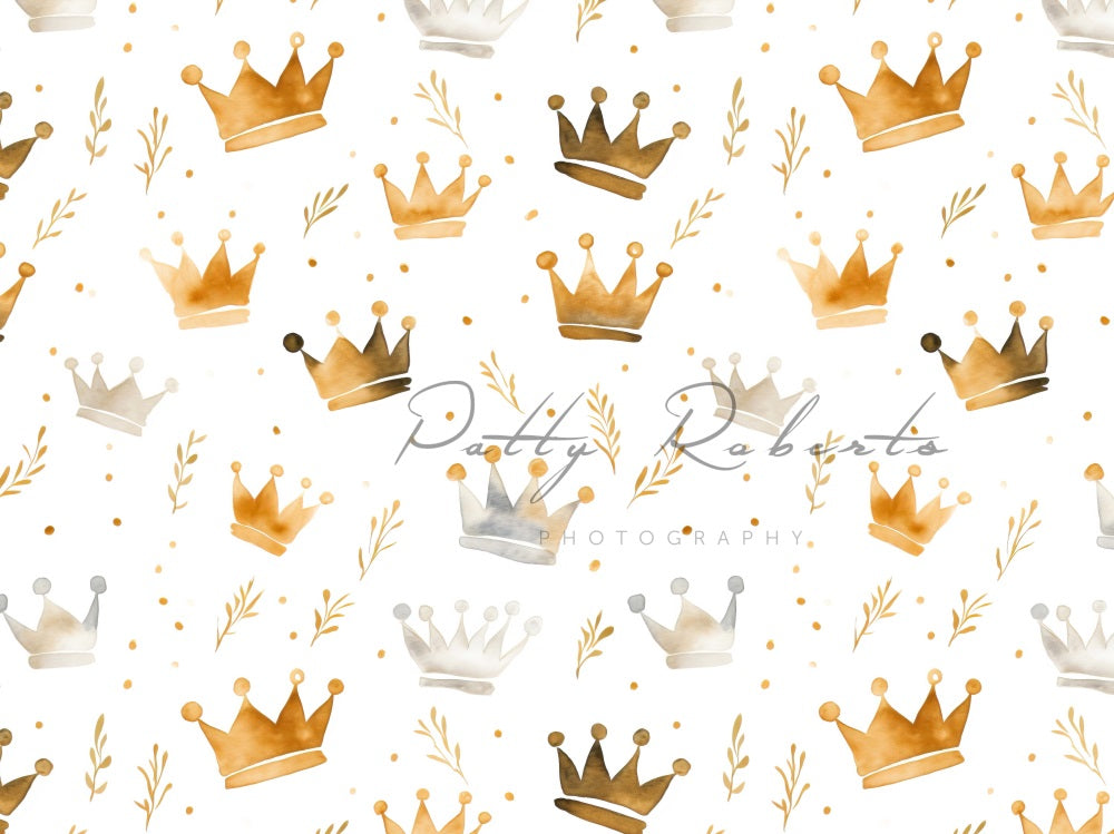 Kate Watercolor Crowns Backdrop Designed by Patty Robertss - Kate Backdrop AU