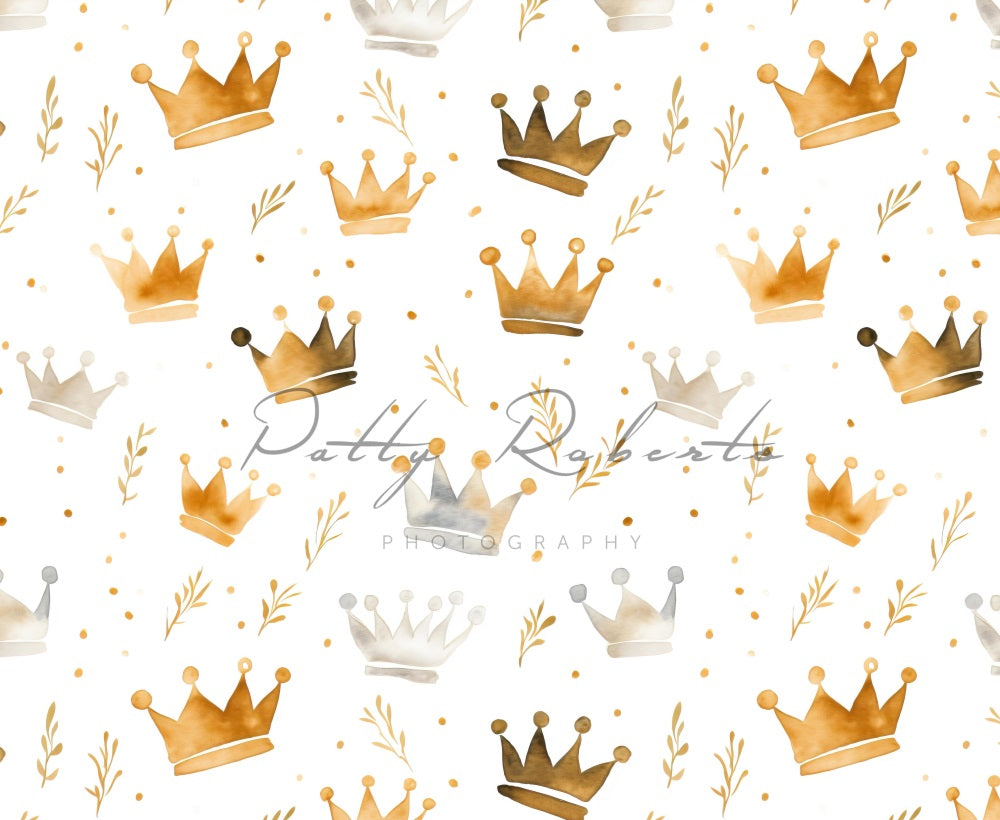 Kate Watercolor Crowns Backdrop Designed by Patty Robertss - Kate Backdrop AU