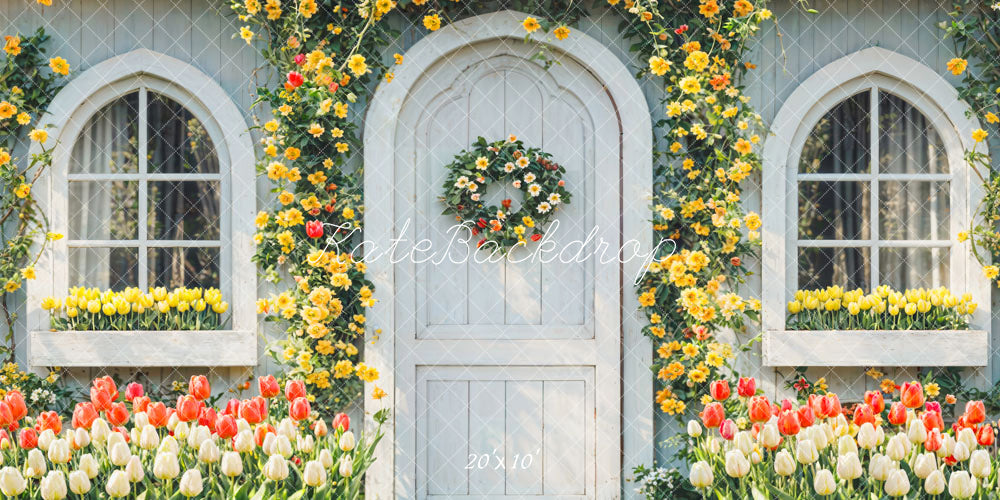 Kate Spring Flowers House Backdrop Designed by Chain Photography - Kate Backdrop AU