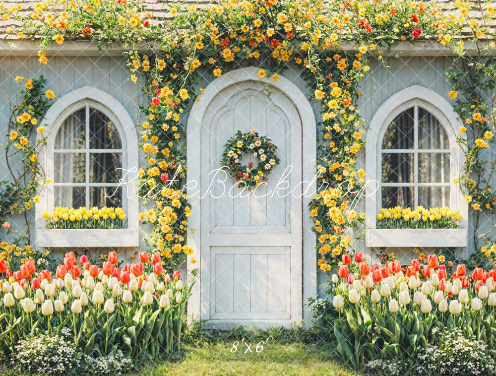 Kate Spring Flowers House Backdrop Designed by Chain Photography - Kate Backdrop AU