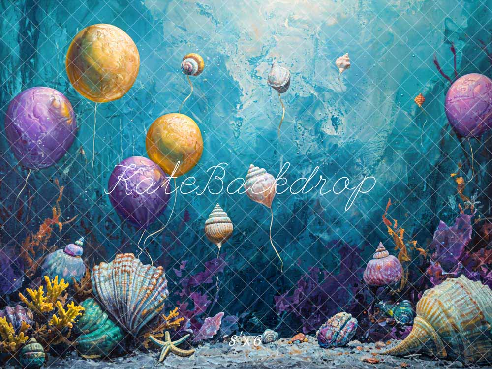 Kate Baker Balloon Underwater World Backdrop Designed by Chain Photography - Kate Backdrop AU