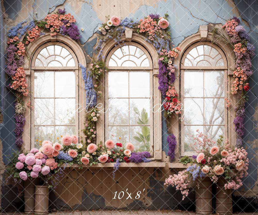 Kate Spring Flowers Windowsill Backdrop Designed by Chain Photography - Kate Backdrop AU