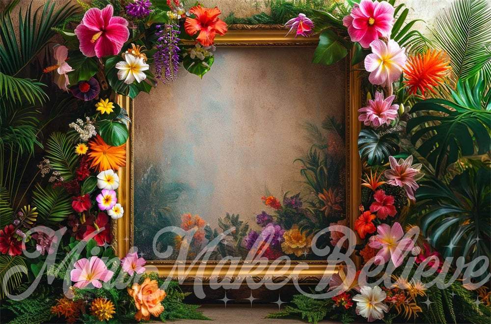 Kate Summer Fine Art Frame Hibicus Backdrop Designed by Mini MakeBelieve - Kate Backdrop AU