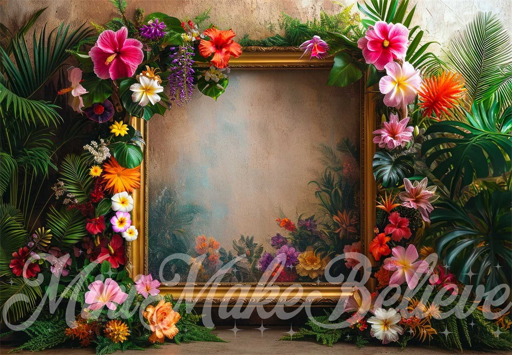 Kate Summer Fine Art Frame Hibicus Backdrop Designed by Mini MakeBelieve - Kate Backdrop AU
