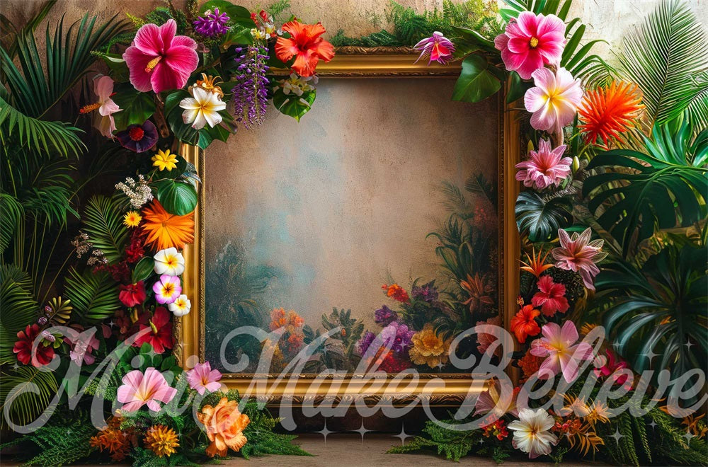Kate Summer Fine Art Frame Hibicus Backdrop Designed by Mini MakeBelieve - Kate Backdrop AU