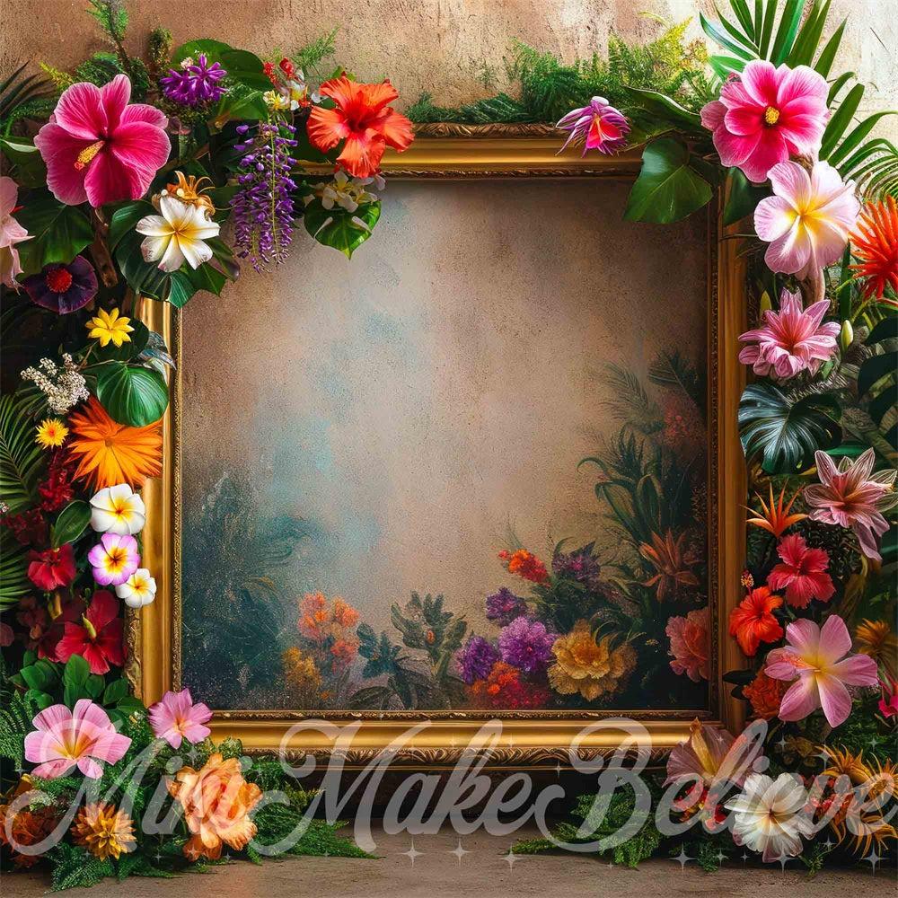 Kate Summer Fine Art Frame Hibicus Backdrop Designed by Mini MakeBelieve - Kate Backdrop AU
