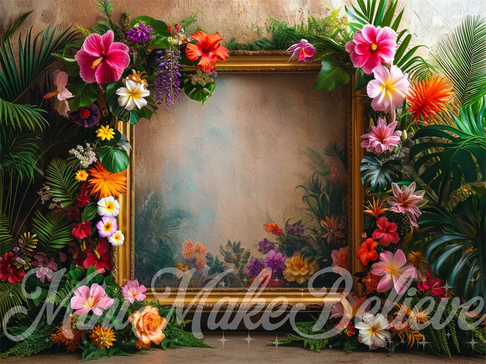 Kate Summer Fine Art Frame Hibicus Backdrop Designed by Mini MakeBelieve - Kate Backdrop AU