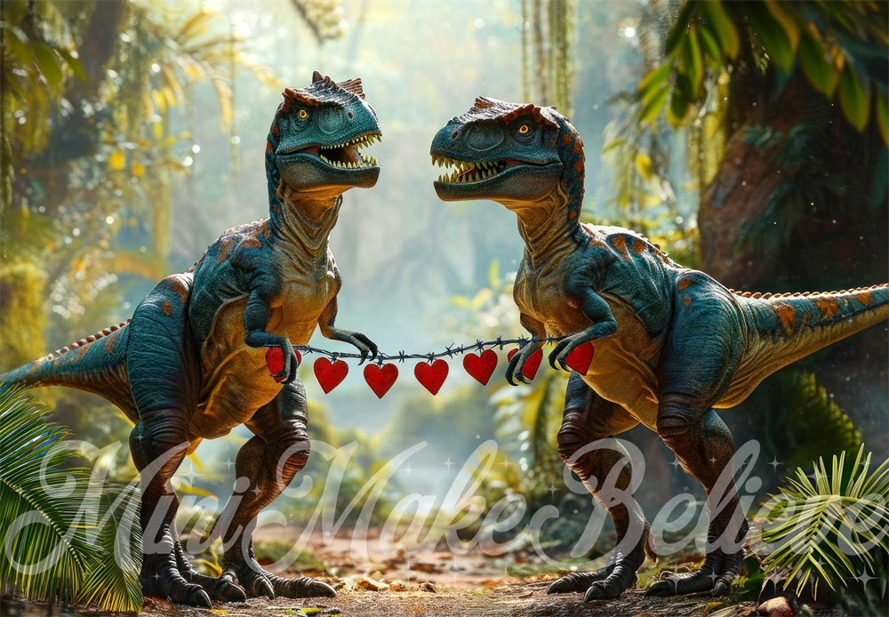 Kate Valentine Forest Dinosaur Backdrop Designed by Mini MakeBelieve - Kate Backdrop AU