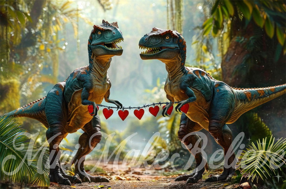Kate Valentine Forest Dinosaur Backdrop Designed by Mini MakeBelieve - Kate Backdrop AU
