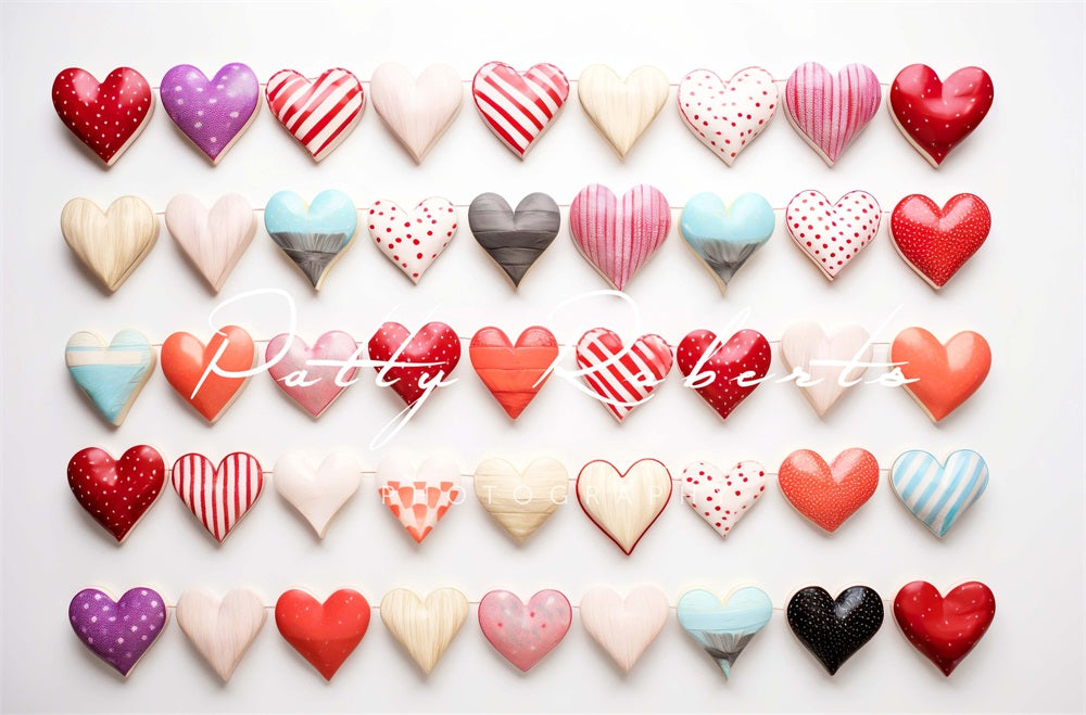 Kate Ceramic Valentines Day Hearts Backdrop Designed by Patty Robertss - Kate Backdrop AU