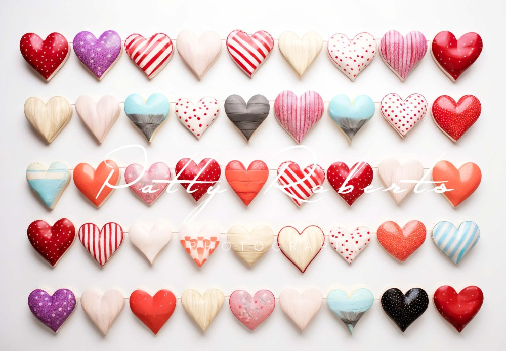 Kate Ceramic Valentines Day Hearts Backdrop Designed by Patty Robertss - Kate Backdrop AU