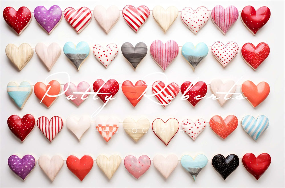 Kate Ceramic Valentines Day Hearts Backdrop Designed by Patty Robertss - Kate Backdrop AU
