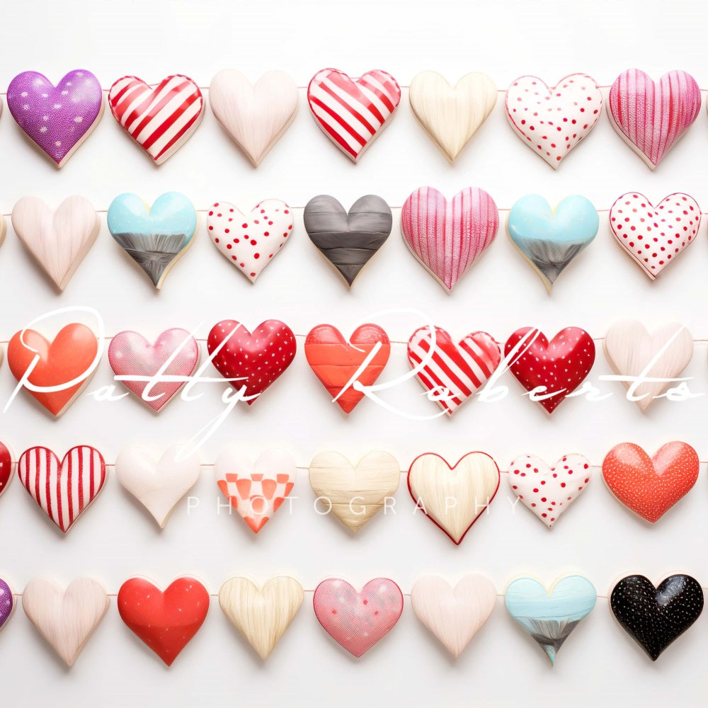 Kate Ceramic Valentines Day Hearts Backdrop Designed by Patty Robertss - Kate Backdrop AU