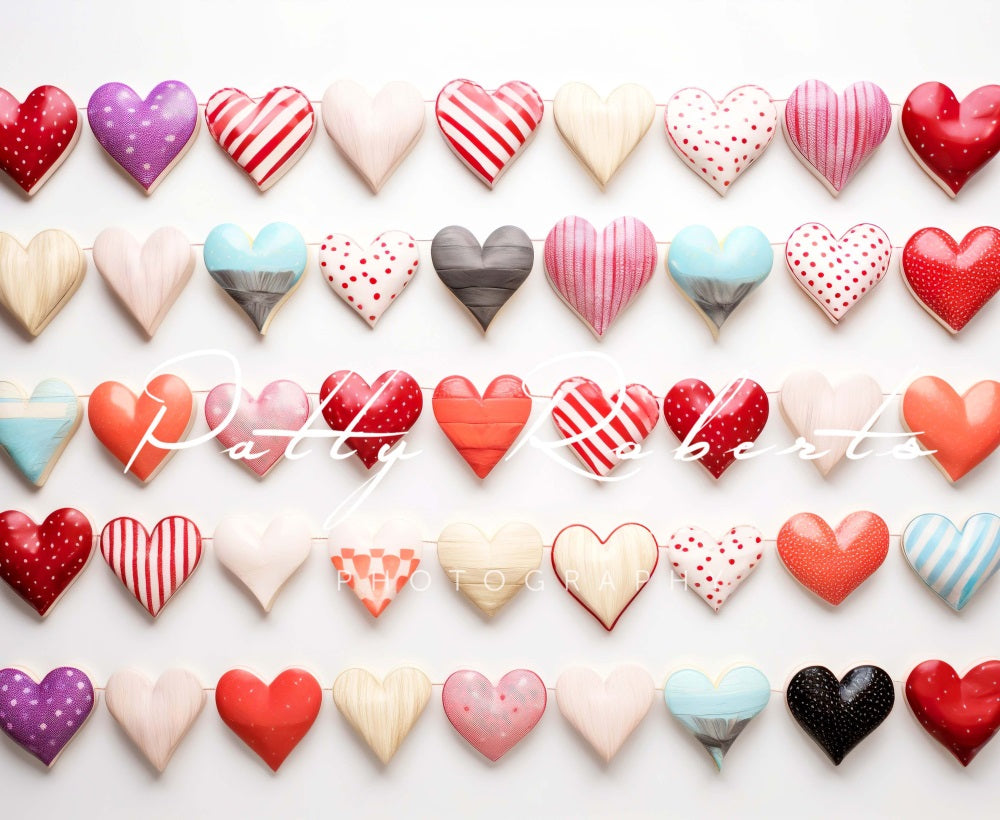 Kate Ceramic Valentines Day Hearts Backdrop Designed by Patty Robertss - Kate Backdrop AU