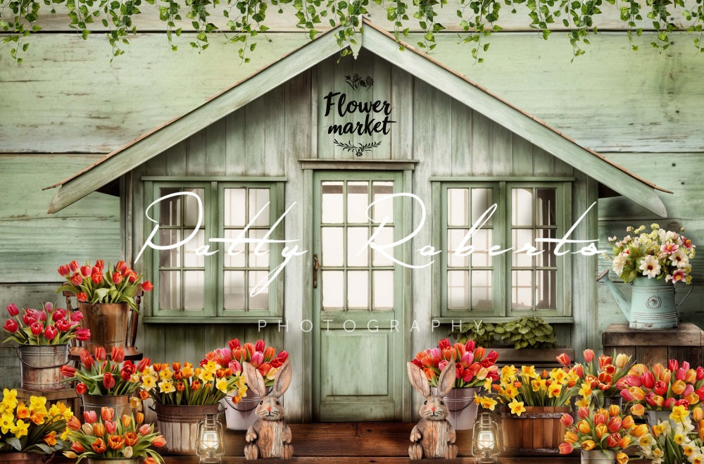 Kate Easter Flower Market Backdrop Designed by Patty Robertss - Kate Backdrop AU