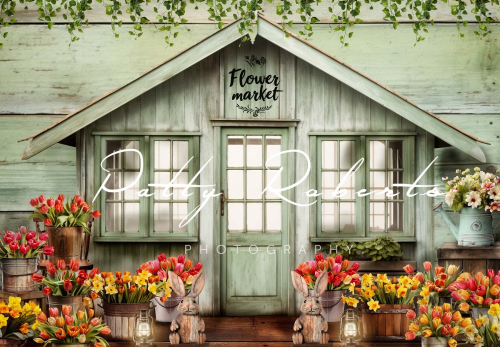 Kate Easter Flower Market Backdrop Designed by Patty Robertss - Kate Backdrop AU