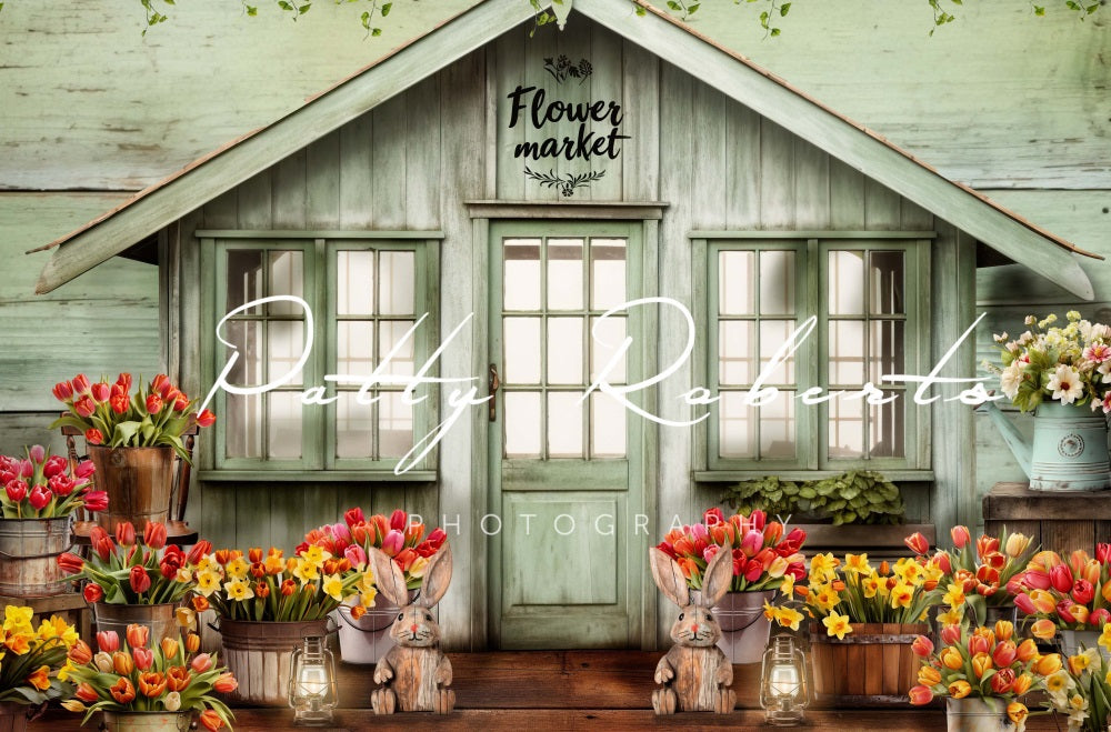 Kate Easter Flower Market Backdrop Designed by Patty Robertss - Kate Backdrop AU