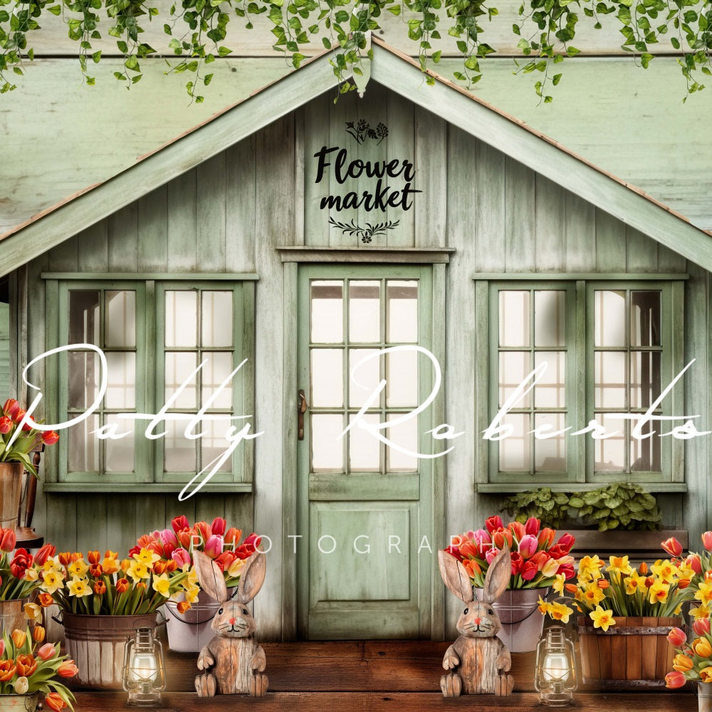 Kate Easter Flower Market Backdrop Designed by Patty Robertss - Kate Backdrop AU