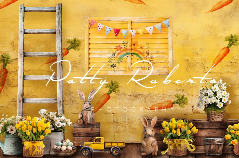Kate Yellow Easter Room Backdrop Designed by Patty Robertss - Kate Backdrop AU