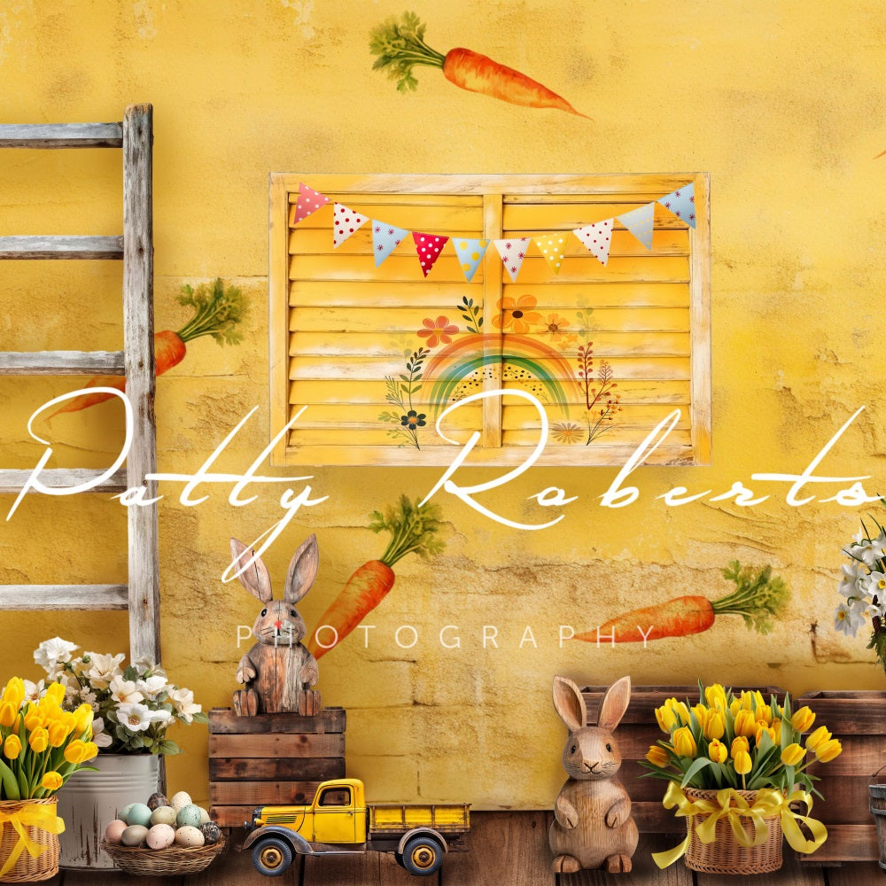 Kate Yellow Easter Room Backdrop Designed by Patty Robertss - Kate Backdrop AU