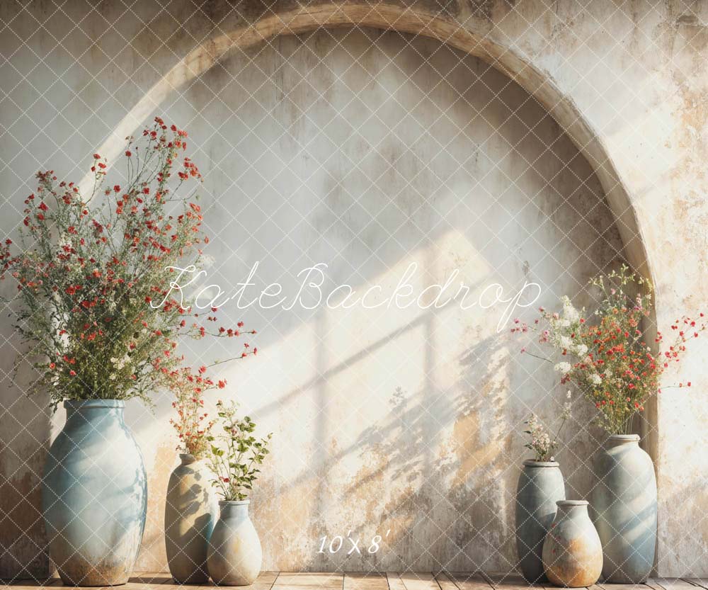 Kate Spring Modern Style Flower Pot Arch Wall Backdrop Designed by Emetselch - Kate Backdrop AU